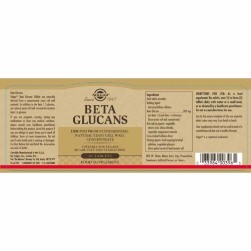 Solgar Beta Glucans Tabs Pharmabest Online